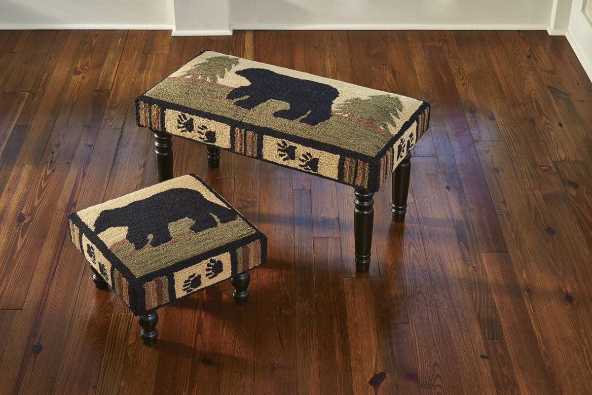 Park Designs Adirondack Bear Hooked Bench