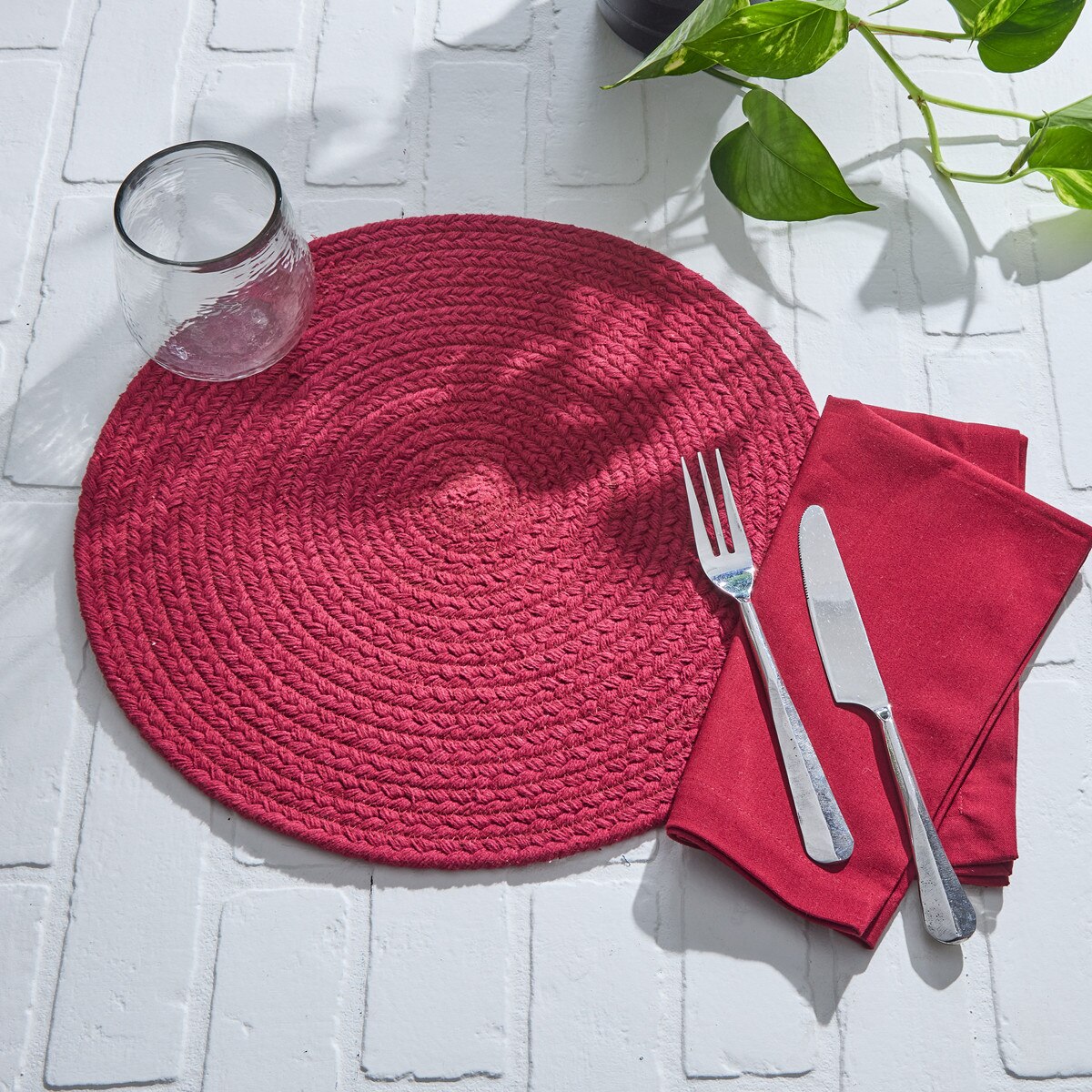 Split P Essex Placemat - Merlot Set of 4