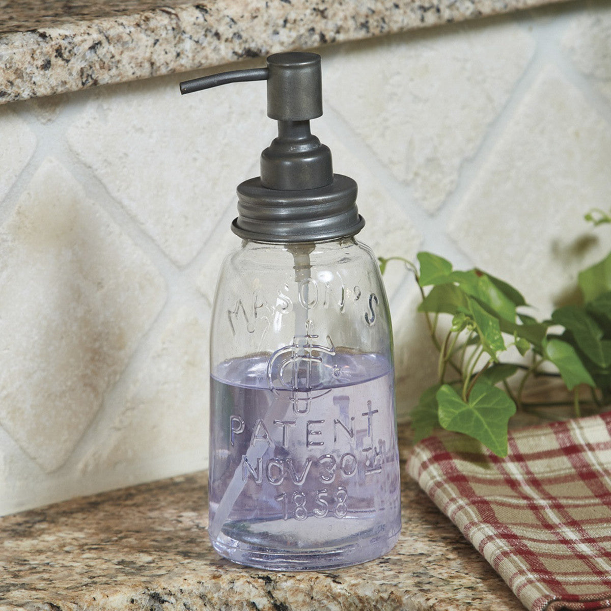 Park Designs Mason Jar Soap Dispenser - Black
