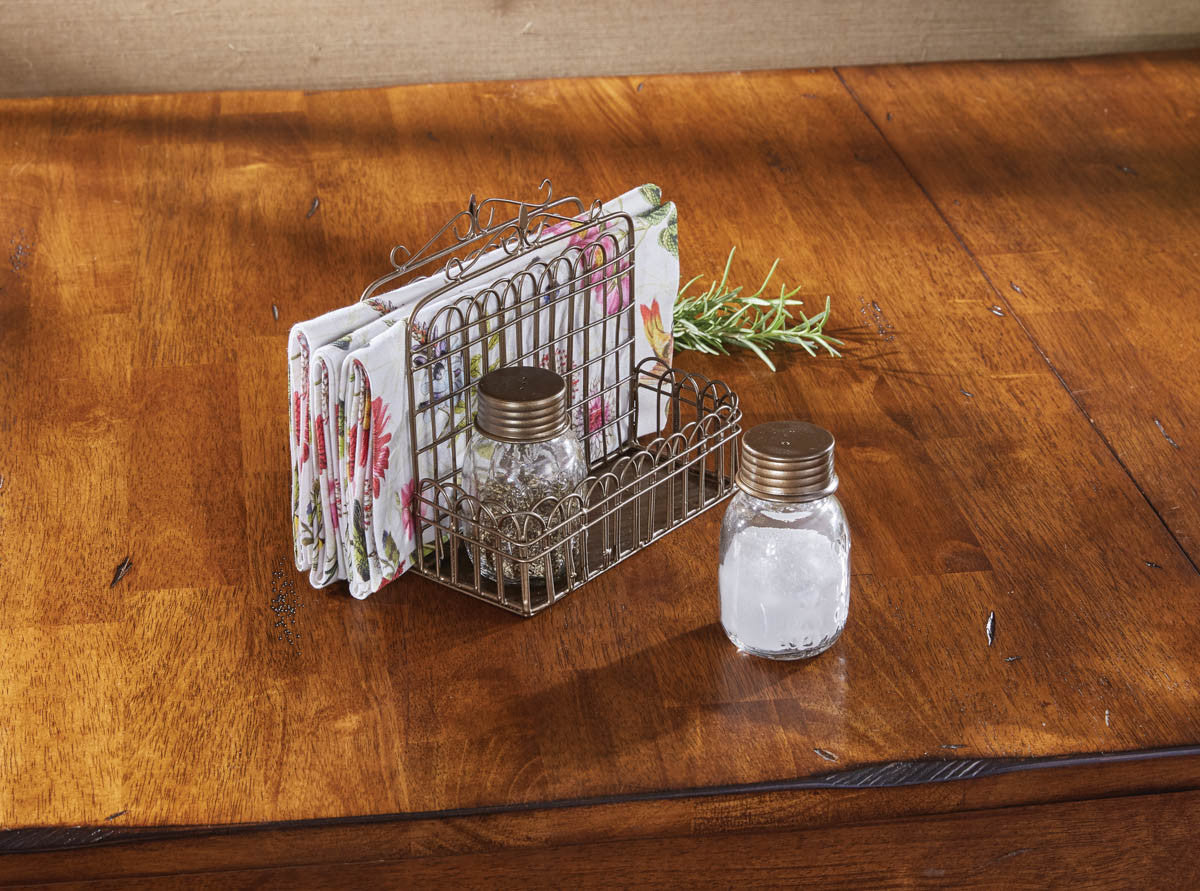 Park Designs Garden Gate Napkin Salt and Pepper Caddy