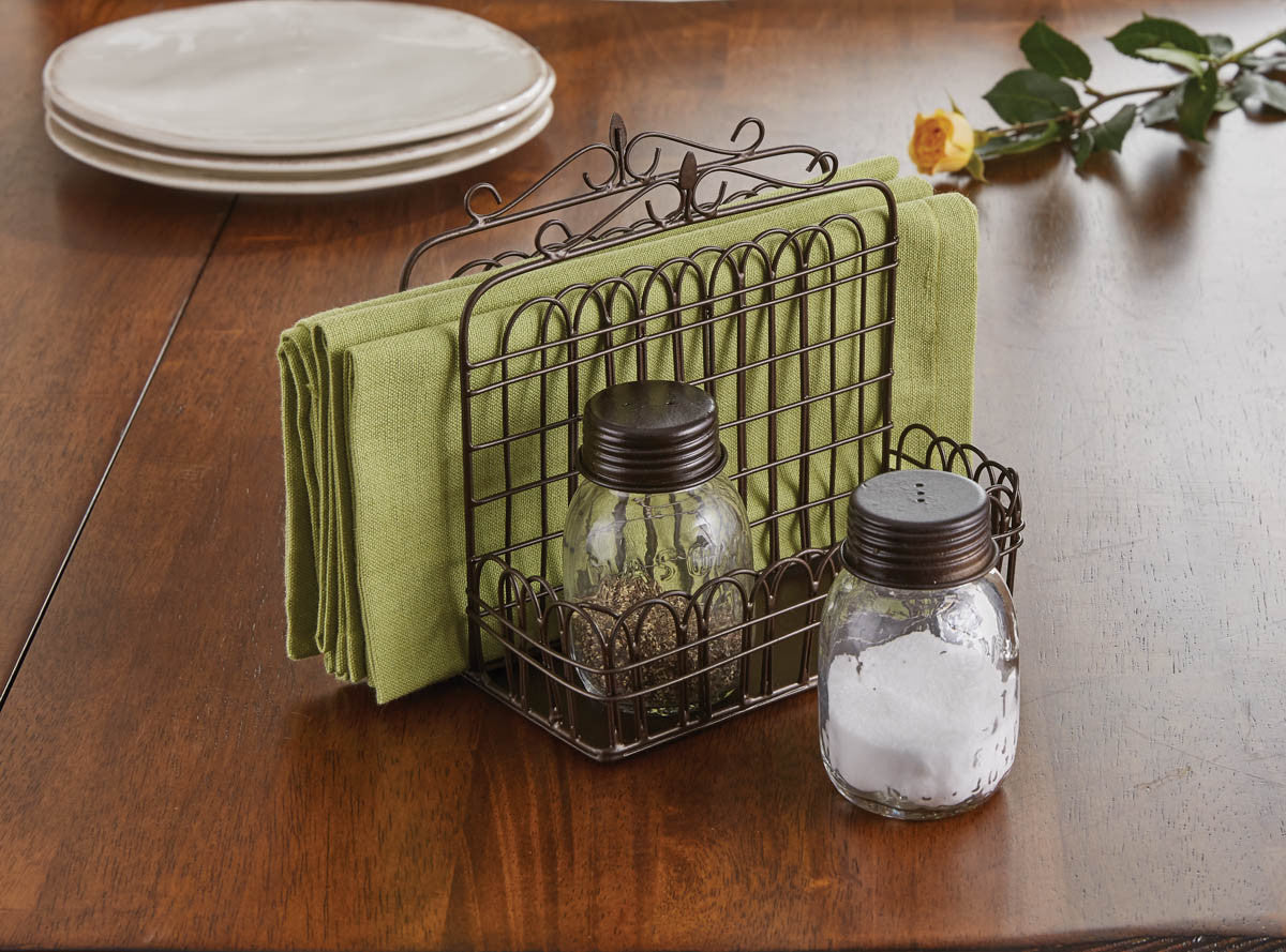 Park Designs Garden Gate Napkin Salt and Pepper Caddy