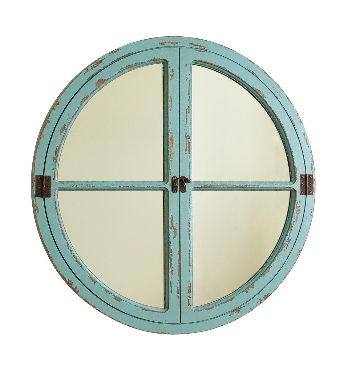 Park Designs Round Window Wood Mirror - Sea