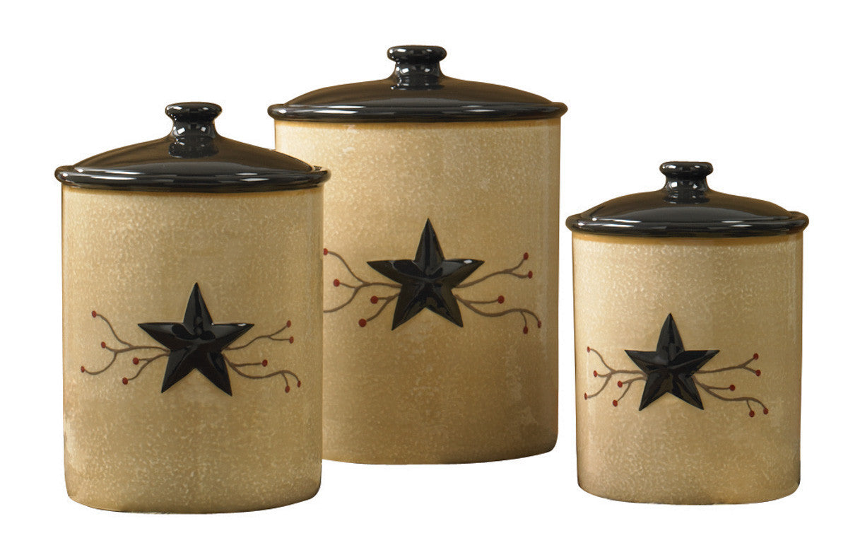 Park Designs Star Vine Canisters Set of 3