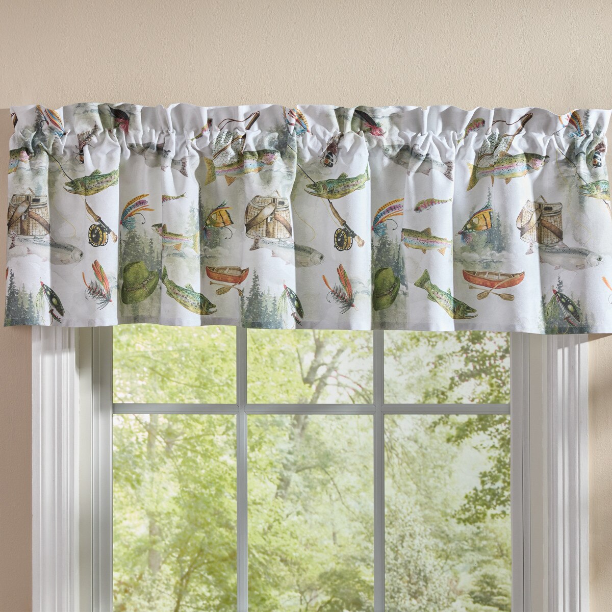 Park Designs Fly Fishing Printed Valance