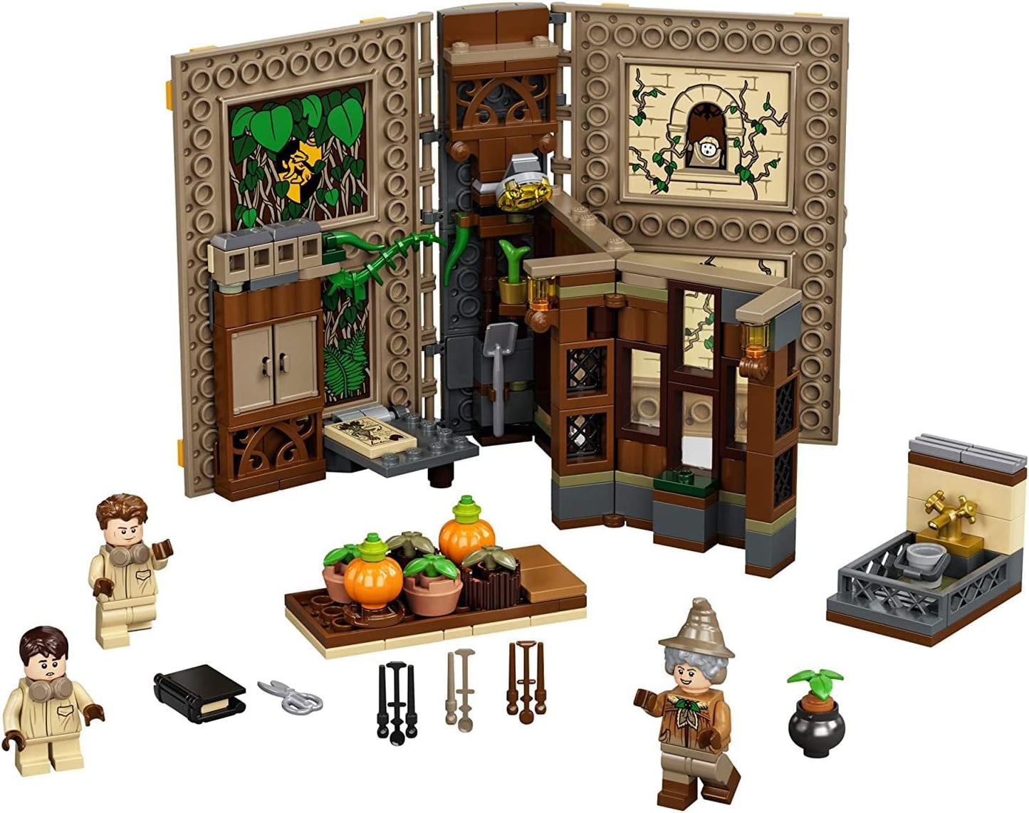 LEGO Harry Potter Hogwarts Moment: Herbology Class 76384 Professor Sprout’s Classroom in a Brick Book Playset
