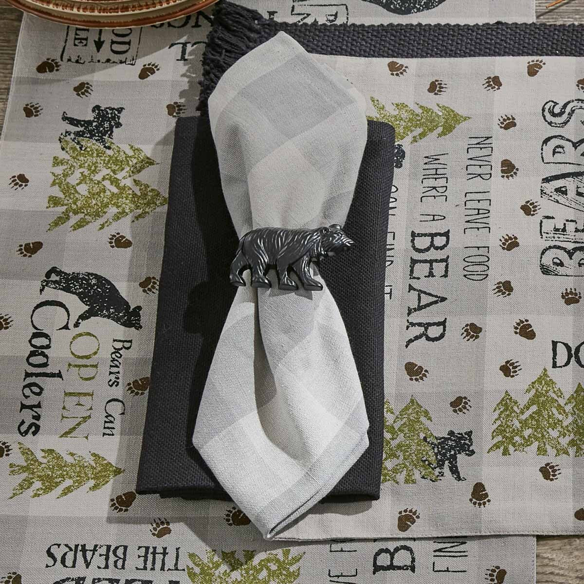 Park Designs Bear Napkin Ring Set of 4