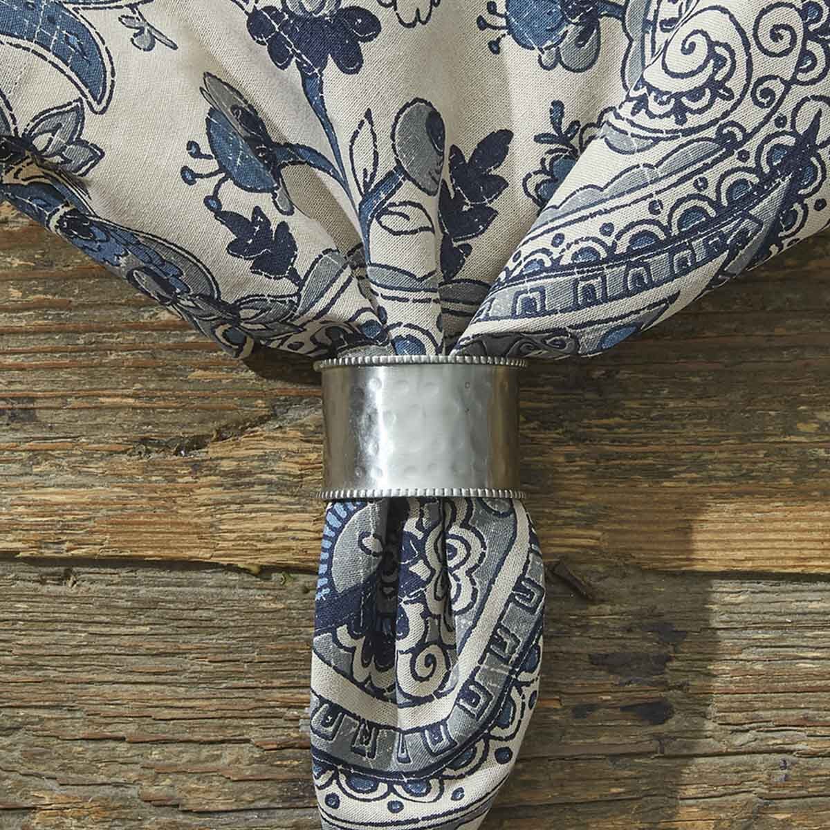 Park Designs Hammered Cuff Napkin Ring - Pewter Finish (Set of 4)