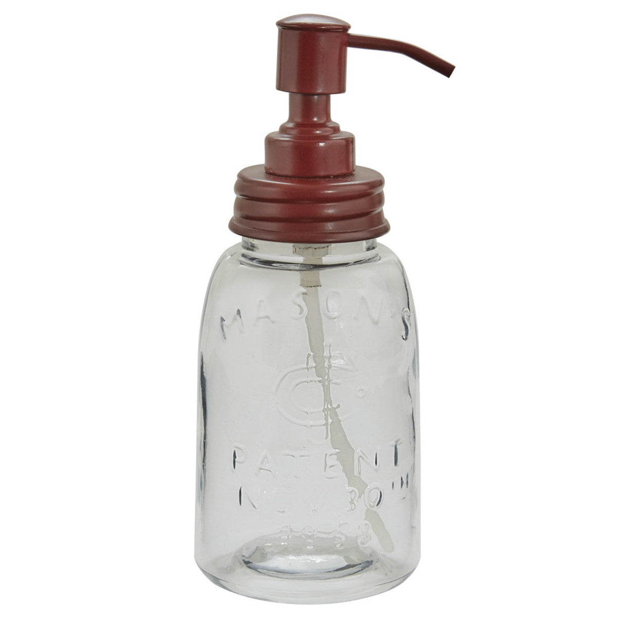 Mason Jar Soap Dispenser - Red