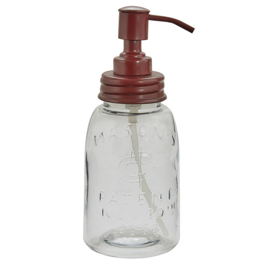 Mason Jar Soap Dispenser - Red