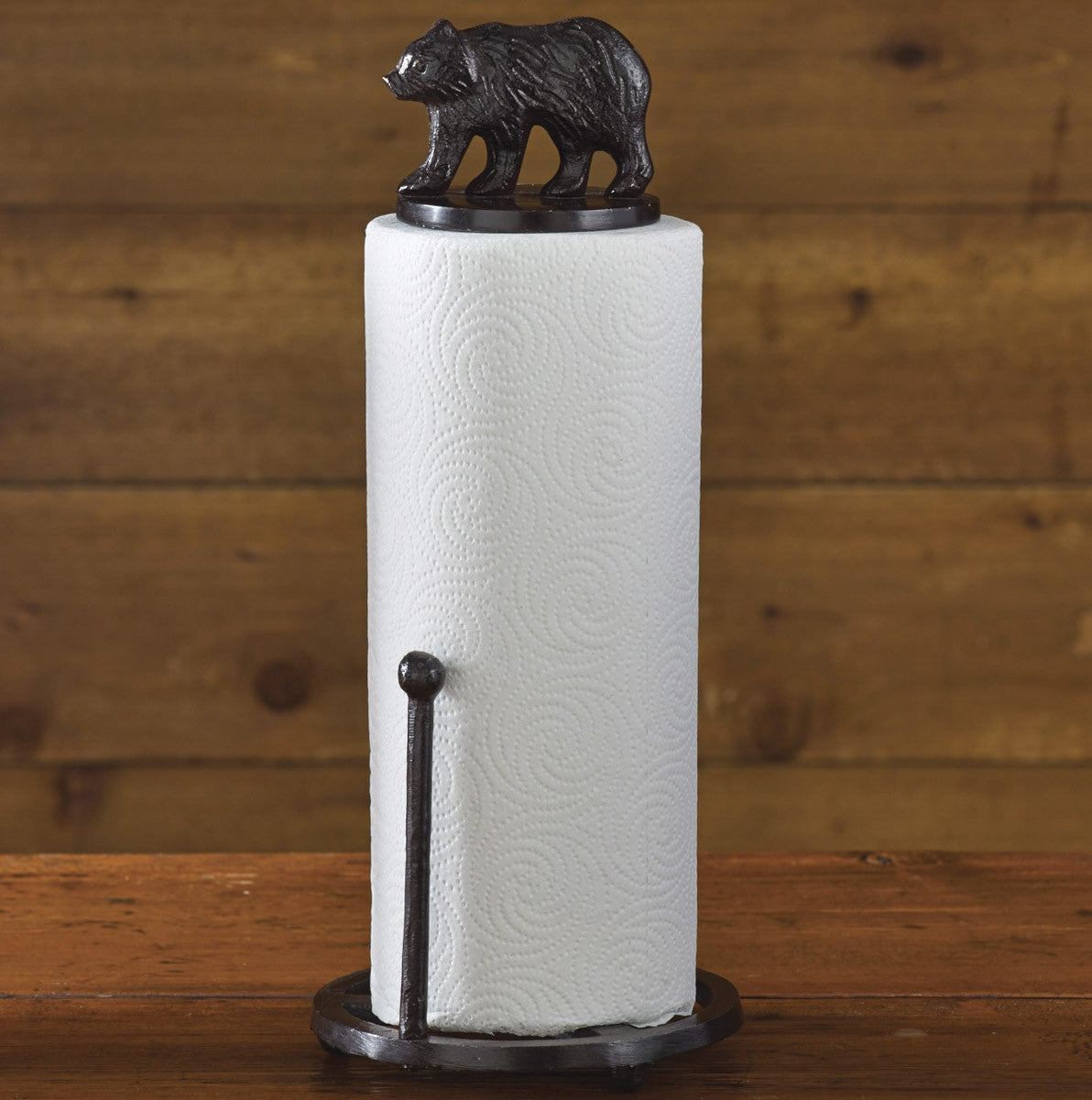 Park Designs Cast Bear Paper Towel Holder - Brown