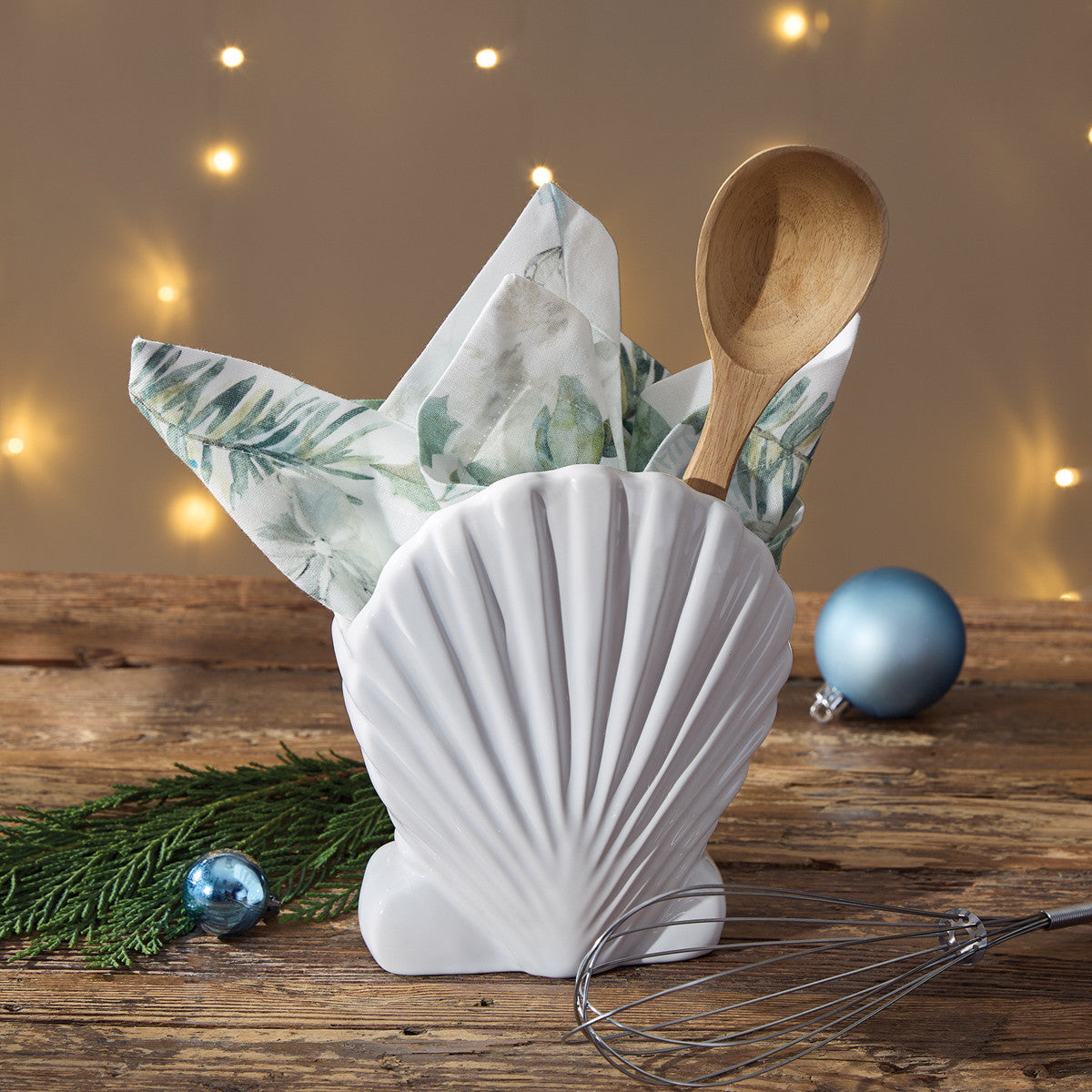 Split P Seashell Utensil Holder