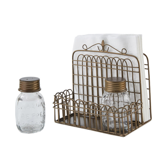 Park Designs Garden Gate Napkin Salt and Pepper Caddy