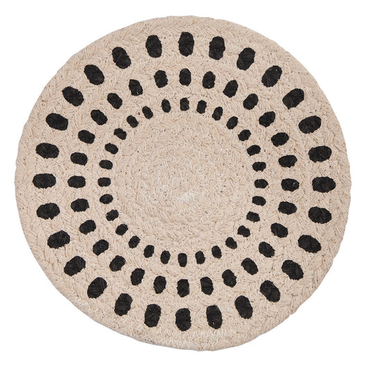 Split P Desi Braided Trivet Set of 6, White Cotton
