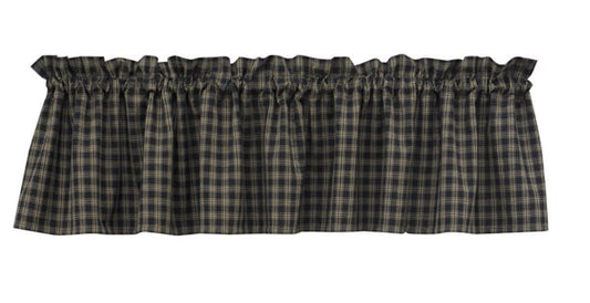 Park Designs Sturbridge Valance - Black, 72" X 14"