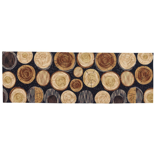 Park Designs Wood Slices Hooked Rug Runner 2' X 6'