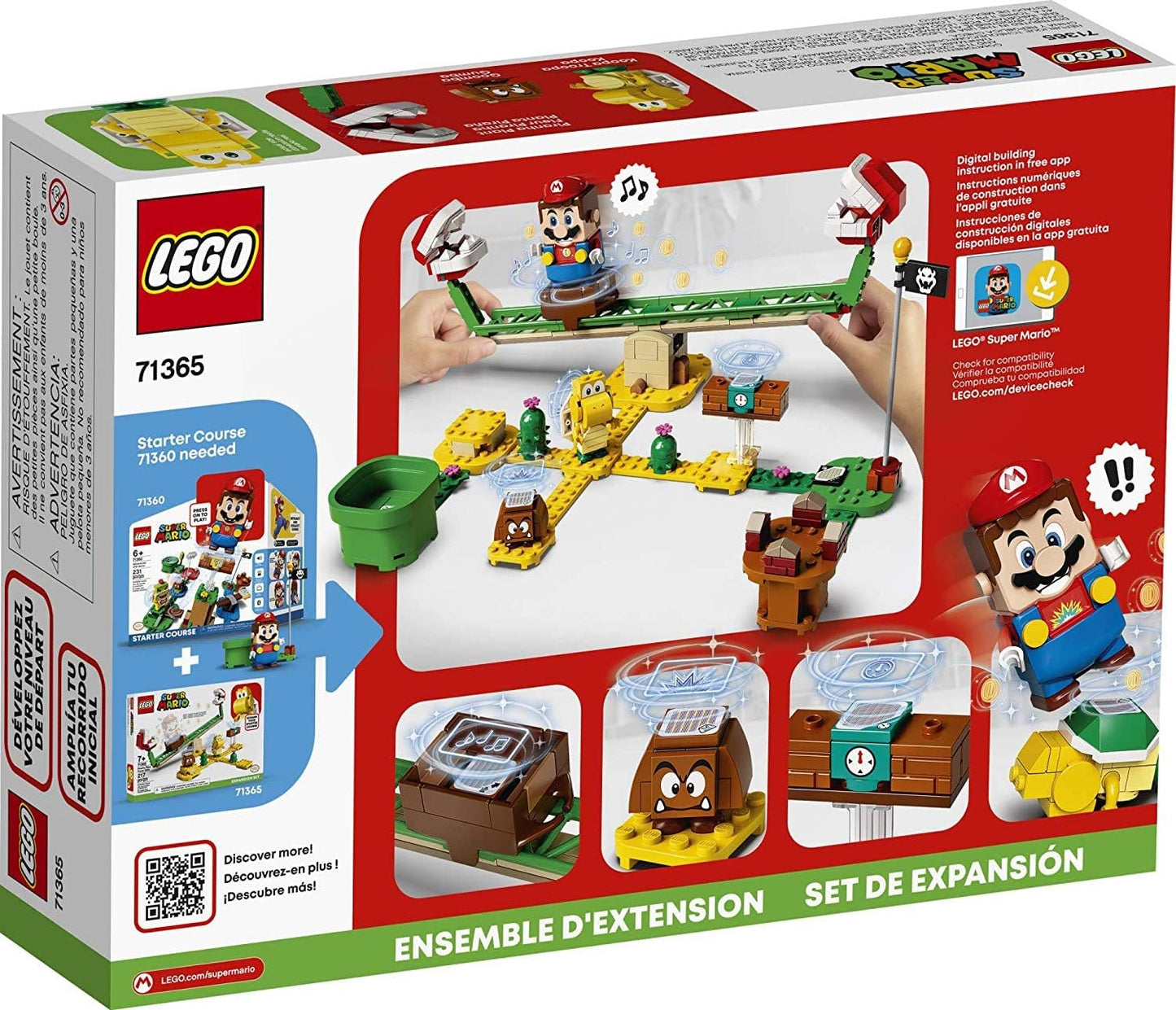 LEGO Super Mario Piranha Plant Power Slide Expansion Set 71365 (217 Pieces)