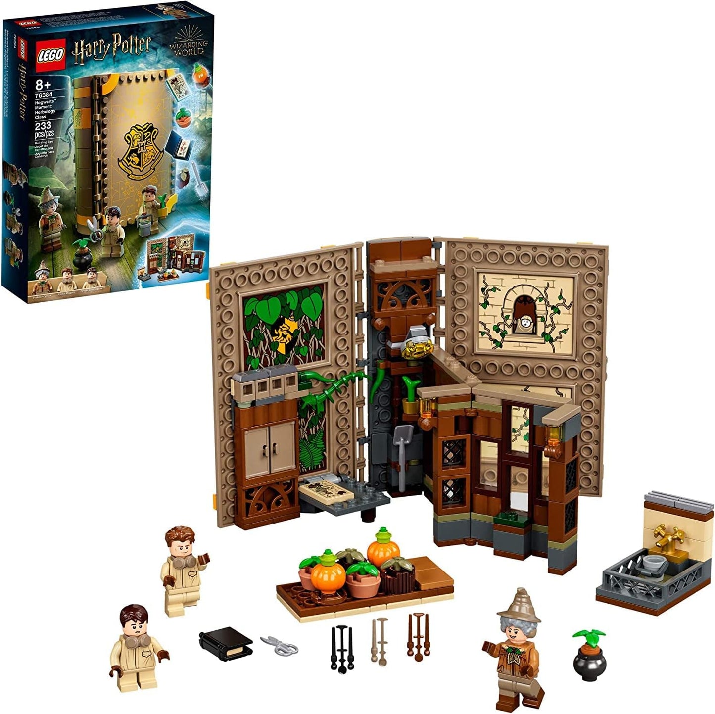 LEGO Harry Potter Hogwarts Moment: Herbology Class 76384 Professor Sprout’s Classroom in a Brick Book Playset