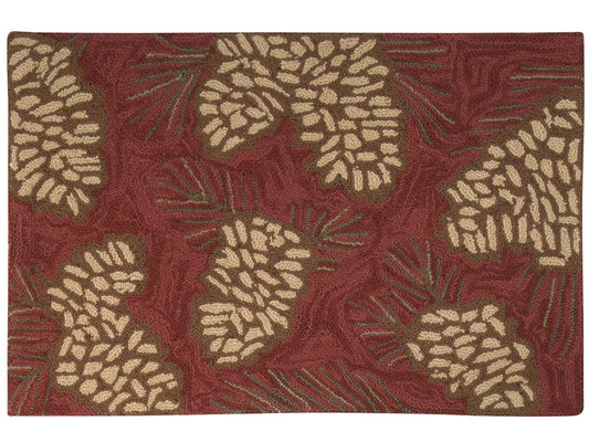 Park Designs Pinecone Hooked Rug 24X36