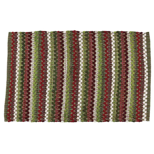 Park Designs Wintergreen Christmas Rag Rug - 24 x 38 - Green