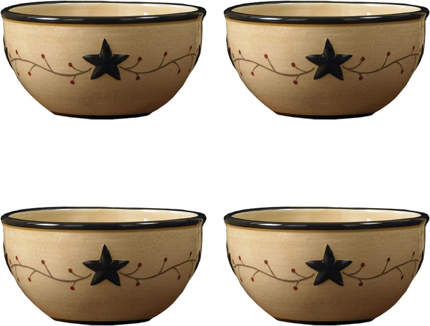 Park Designs Star Vine Cereal Bowl Set of 4