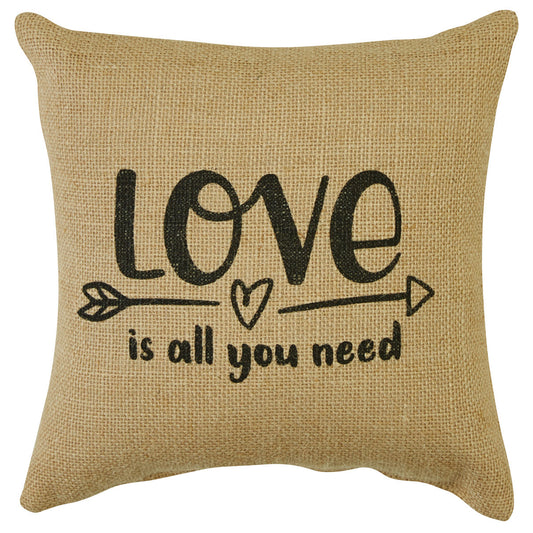 Love is All Sentiment Pillow 10"