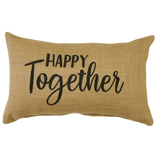 Happy Together Sentiment Pillow 12" X 7"